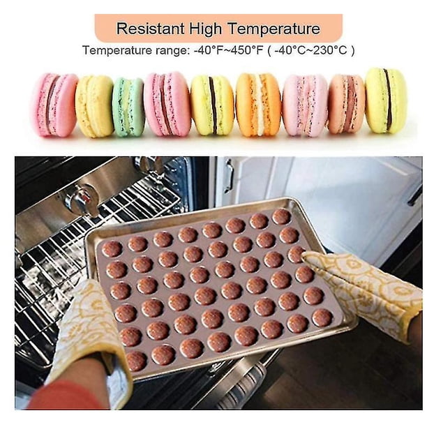 Juego de moldes de alfombrilla para hornear de silicona, capacidad de 48 agujeros, juego de utensilios para hornear pasteles antiadherentes, moldes de hoja para hornear marrones LingWen 9024715650207
