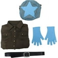 thumbnail image 6 of Ramona Flowers Sexy Cargo Dress Outfit with Star Circle Messanger Bag for Women, 6 of 7