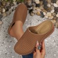 thumbnail image 6 of Domuza Closed Toe Slippers for Women Casual Comfortable Slip on Sandals Summer Casual Walking Platform Slides,Lightweight Non Slip Summer Beach Footwear Brown 7.5（EU-39）, 6 of 6