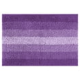 thumbnail image 1 of REGALWOVEN Alfombrillas de baño de color contrastante a rayas, alfombra de baño de felpa antideslizante, tapetes para el piso del baño, bañera y ducha morado 20" x 32", 1 of 6