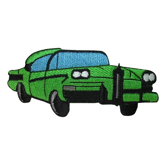 ID 1935 Classic Car Patch Street Cruise Retro 50's Embroidered Iron On Applique