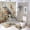 style-721, variant on Shower Curtain Sets with Rugs 4 Piece Retro Vintage Bird French Country Tuscan Style Rug Toilet Lid Cover And Non-Slip U Shape Mat Dream Birds Bathroom Shower Curtains Sets for Bathroom Decor