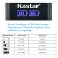 thumbnail image 3 of Kastar 3-Pack KAA2HR Battery and LCD Dual USB Charger Replacement for Sony D-220, D-223, D-321, D-4215P, Discman ESP, D-421SP Panasonic Palmcam PV-DC1000, Palmcam PV-DC1080, PV-DC1580 Digital Camera, 3 of 7