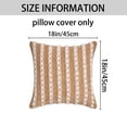 thumbnail image 6 of Unique Bargains Striped Linen Throw Pillow Covers Decorative Cushion Cases Brown, 6 of 6