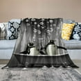 thumbnail image 2 of Fenyluxe Penguins Print Flannel Throw Blanket, All Seasons Bed Blanket, Lightweight & Cozy 60x80in, 2 of 6
