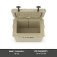 RTIC 20 QT UltraTough Rotomolded HardSided Ice Chest Cooler, Tan