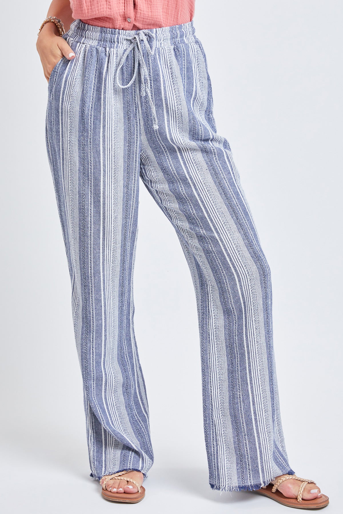 Royalty For Me Women's High Rise Drawstring Elastic Waist Wide Leg