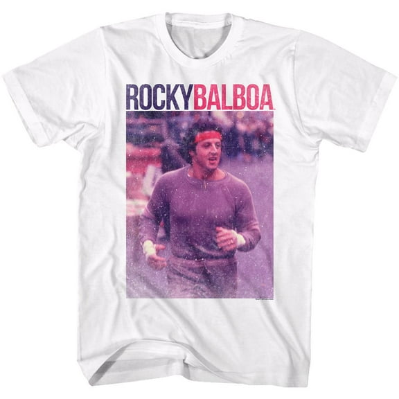 Rocky Pic With Name White Adult T-Shirt 6Xl
