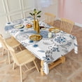 thumbnail image 2 of Blue Paisley and Floral Pattern Rectangle Tablecloth 60"x102",Waterproof Polyester Rectangle Table Cloth, Wipeable Spillproof Polyester Tablecloth for Dining, Camping, Indoor and Outdoor, 2 of 6