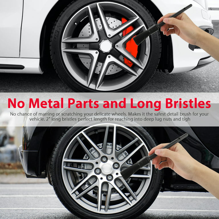 5Pcs Car Detail Brush Wash Auto Detailing Cleaning Kit Engine Wheel Brushes  Set