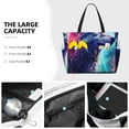 thumbnail image 3 of Fotbe Starry Multicolored Wolf Bolsa de Viaje para Playa - Resistente al Agua, Bolsa Tote de Gran Capacidad y Ligera con 7 Bolsillos para Mujeres y Hombres, 3 of 7