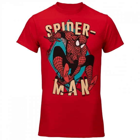 Spider-Man Comic Leap T-Shirt-Medium