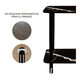 thumbnail image 4 of Mesa Centro Minimalista Madera Lateral Doble Repisa 40cm Belug, Negro Mármol, 4 of 5