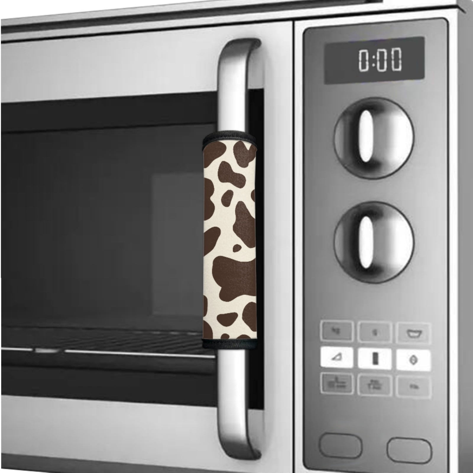 SEANATIVE Refrigerator Door Handle Covers Set of 6 Electric Appliance Handle Gloves for Fridge Microwave Stove Dishwasher for Home Kitchen Decor and Accessories, Cow Print Brow