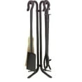 thumbnail image 1 of Wrought Iron Fireplace Tool Set - Corn Broom, Black - 5 Piece, 1 of 1