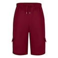 thumbnail image 1 of WEAIXIMIUNG Mens Overalls Shorts Mens Cargo Shorts Trend Athleisure Loose Micro Elastic Quarter Pants, 1 of 6