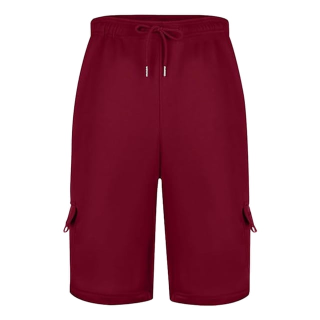 WEAIXIMIUNG Mens Overalls Shorts Mens Cargo Shorts Trend Athleisure Loose Micro Elastic Quarter Pants