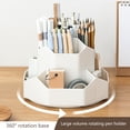 thumbnail image 4 of JZROCKER Pen Holder 360掳 Rotating Desk Organizer Pencil Cup Stationery Storage Box, 4 of 15