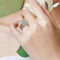 thumbnail image 3 of Butterfly Flower Ring, Enamel Flower Butterfly Ring for Women, 3 of 3