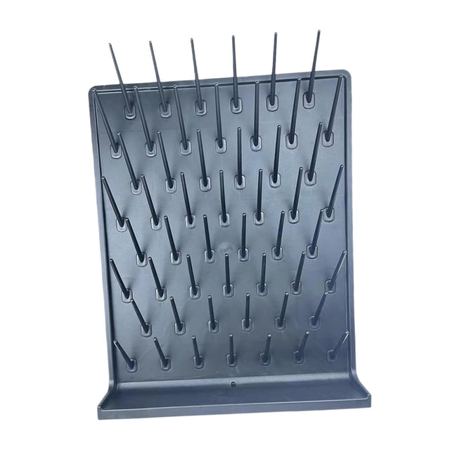 S SERENABLE Lab Drying Rack Countertop Lab Drying Draining Rack for Laboratory Glassware Gray