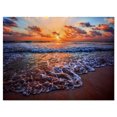 thumbnail image 2 of Impression sur Toile de Vagues Rugissantes de Mer au Coucher du Soleil, 2 of 3
