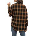 thumbnail image 4 of UVN Button Down Shirts for Women Plaid Tops Casual Long Sleeve Shirts With Pockets, 4 of 7