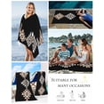 thumbnail image 5 of Black White Beige Boho Beach Towels Oversized Super Absorbent, Western Geometric Aesthetic Lightweight Bath Towel Quick Dry Sets For Bathroom/Pool/Rv Camping/Beach Play/Gym Room/Picnic 30"x60", 5 of 8