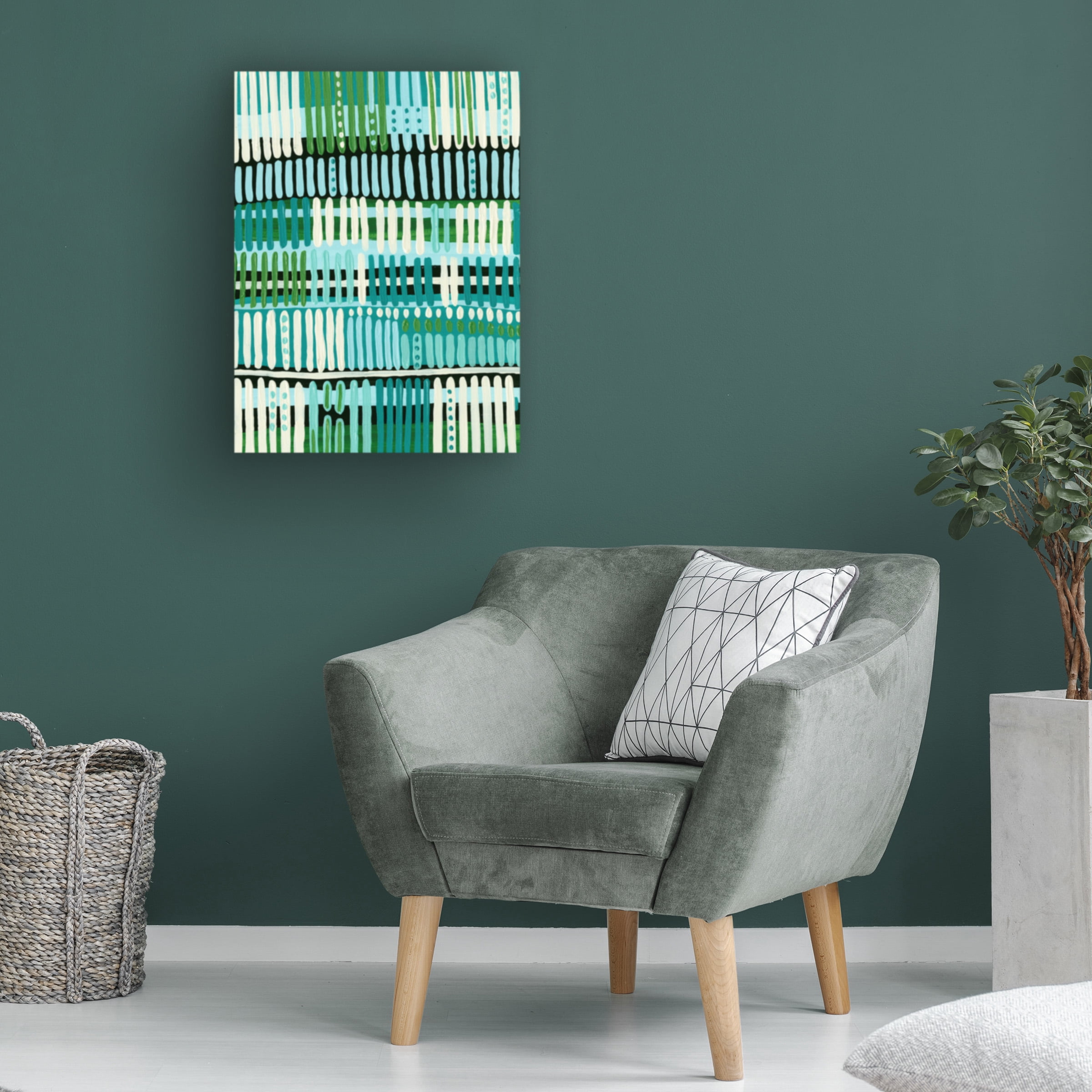 Regina Moore 'Teal Pattern II' Canvas Art