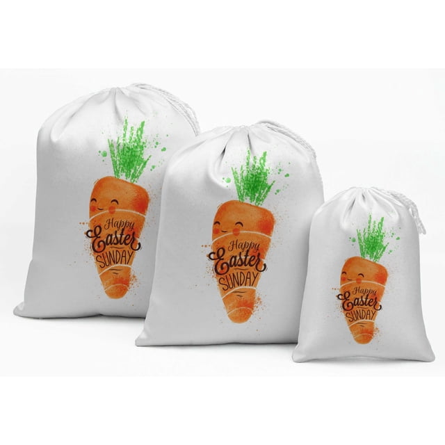 Darling Souvenir Sacs de Fête de Pâques Carotte Blanche 15 Pcs