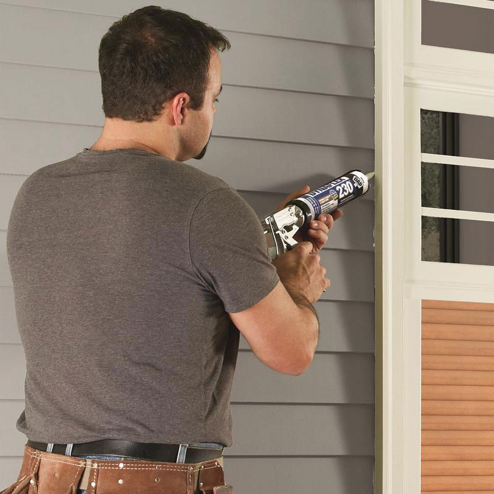 DAP Dynaflex 230 Premium Indoor/Outdoor Sealant - 5.5 Oz Tube, White, Waterproof & Paintable