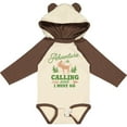thumbnail image 3 of Inktastic Vintage Adventure is Calling and I Must Go with Moose Boys or Girls Long Sleeve Baby Bodysuit, 3 of 5