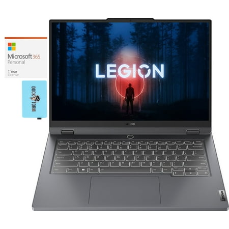 Lenovo Legion Slim 5 Gaming/Entertainment Laptop (AMD Ryzen 7 7840HS 8-Core, 14.5, 120 Hz 2.8K (2880x1800), GeForce RTX 4060, Win 11 Home) with Microsoft 365 Personal , Dockztorm Hub