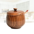 thumbnail image 2 of HLONK Rustic Wooden Sugar Bowl - Seasoning Pot Nuts Serving Pot, 2 of 8