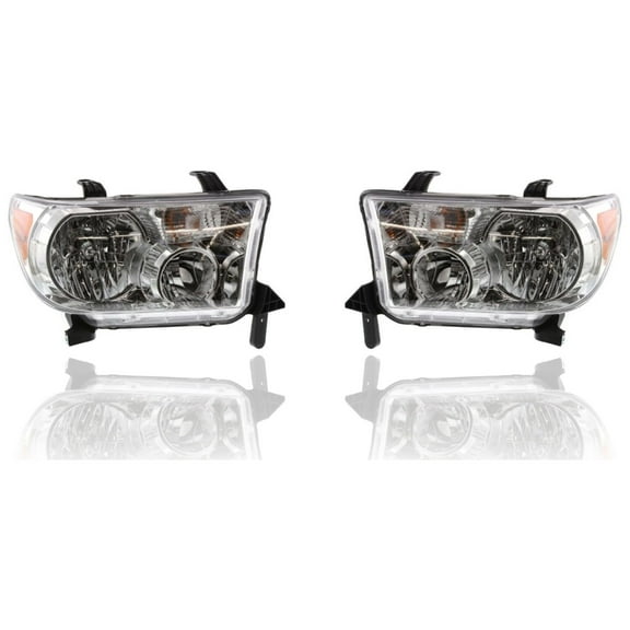 Headlight Assembly - Eagle Eye Fit/For 07-13 Toyota Tundra, 08-17 Sequoia - Without Level Adjuster, Both Pair Left Driver Right Passenger - 811100C051, 811500C051