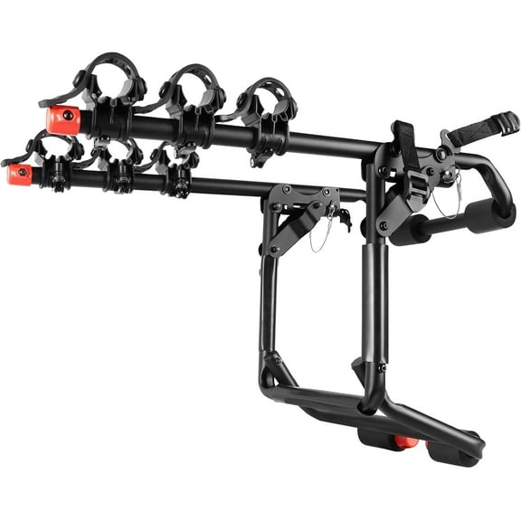 Bike Rack, 3-Bike Trunk Mount Rack, Folding Bike Rack Portable Adjustable Bike Rack for Car, SUV, Bikes Carrier Rack