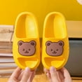 thumbnail image 2 of REgarm Kids Slides Animal Quick Drying Sandals for Toddler Boys Girls Beach Cloud Slides Toddler Pool Shower Flip Flops Slippers Yellow,2(Toddler/Little Kid/Big Kid), 2 of 7