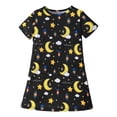 thumbnail image 1 of MEZZALL Enfants Filles Printemps Été Étoile à Manches Courtes Robe Chandail Imprimée Chemises de Nuit Coupe Décontractée, 3-4 Ans, 1 of 5