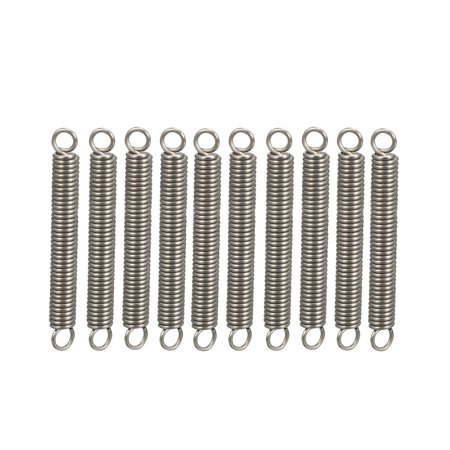 

0.5x3x25mm Stainless Steel Small Dual Hook Tension Spring 10pcs