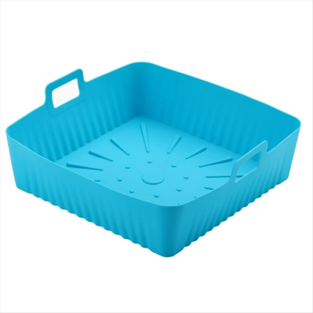 Molde de Silicona Grande Cuadrado de 23 cm/9 Pulgadas para Freidora de Aire para de 6 A 8 Cuartos de Galón, Bandeja para Hornear para Horno y Freidora de Aire Reutilizable C