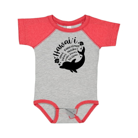 Inktastic Hawaii Islands with Dolphin Boys or Girls Baby Bodysuit