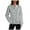 Grey, variant on Women's Casual 1/4 Zip Sweatshirt Long Sleeve Zipper Solid Color Textured Pullover Fall Loose Shirts Tops