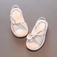 thumbnail image 6 of URMAGIC Summer Toddler Little Girls Soft Leather Bow Non-Slip Sandals with Bow, 6 of 7