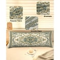 thumbnail image 2 of Sage Green Boho Body Pillow Cover 20 x 54 Inch Decorative Pillow Cover Geometric Ethnic Southwestern Lumbar Pillowcase Seasonal Rectangle Cushion Case for Couch Sofa Bed Living Room, 2 of 7