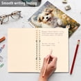 thumbnail image 5 of Dog Flowers Floral Ring Binder Notebook Journey Note Diary College Ruled Spiral Notebook Study Loose Leaf Paper A5 60 Pages, 5 of 8