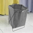 thumbnail image 4 of Reinforced Iron Frame, Foldable Design Laundry Basket With Metal Frame, Standing Tall Rectangle, Ample Capacity, Dirty Clothes Organizer, For Versatile Usage, 4 of 8