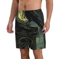 thumbnail image 2 of Balery MoonNight Sky Crow Traje de Baño Estilo Hawaiano para Hombre, Shorts de Secado Rápido con Bolsillos-Small, 2 of 6