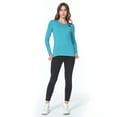 thumbnail image 4 of SSLR Women's Thermal Tops, Thermal Underwear for Women Long Sleeve Tee Shirts Basic Layering V Neck Fleece, 4 of 4