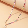 thumbnail image 3 of Collar De Perlas Boho, Collar De Cadena De Cuentas Coloridas Con Colgante De Concha, Collar De Disfraz Bohemio, Joyería Para Mujeres Y Niñas Advancent AP005796-00, 3 of 6