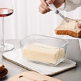 thumbnail image 3 of European Glass Butter Dish with Lid and Spreader, Rectangular Sealed Storage Container, Home Glass Cheese Keeper for Dairy Preservation, 3 of 5