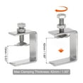 thumbnail image 3 of Uxcell Stainless Steel C-Clamp 1.65 Inch Wide Jaw Opening 13-42mm Clamping Range for Woodworking Welding Building 8Pcs, 3 of 7